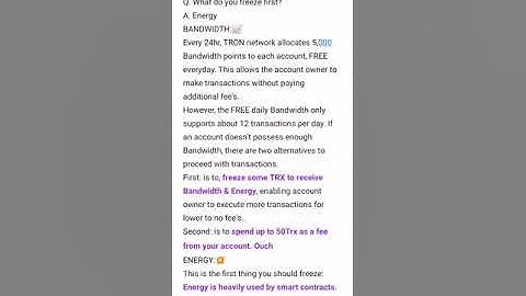 How to freeze Tron to acquire energy on klever wallet app.