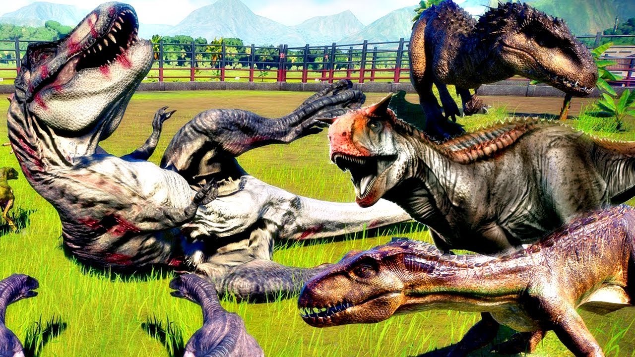 DINOSAURS BATTLE ROYALE | Jurassic World Evolution - YouTube