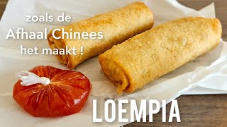 Loempia maken zoals de Afhaal Chinees |Spring roll like the Chinese takeaway recipe|