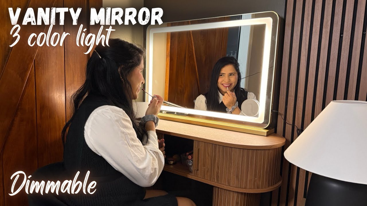 Vanity mirror with led light sturdy 