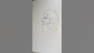 how to draw Rabindranath Tagore || easy drawing for beginners ✏️✏️🎨🎨 #shorts #youtubeshorts #drawing