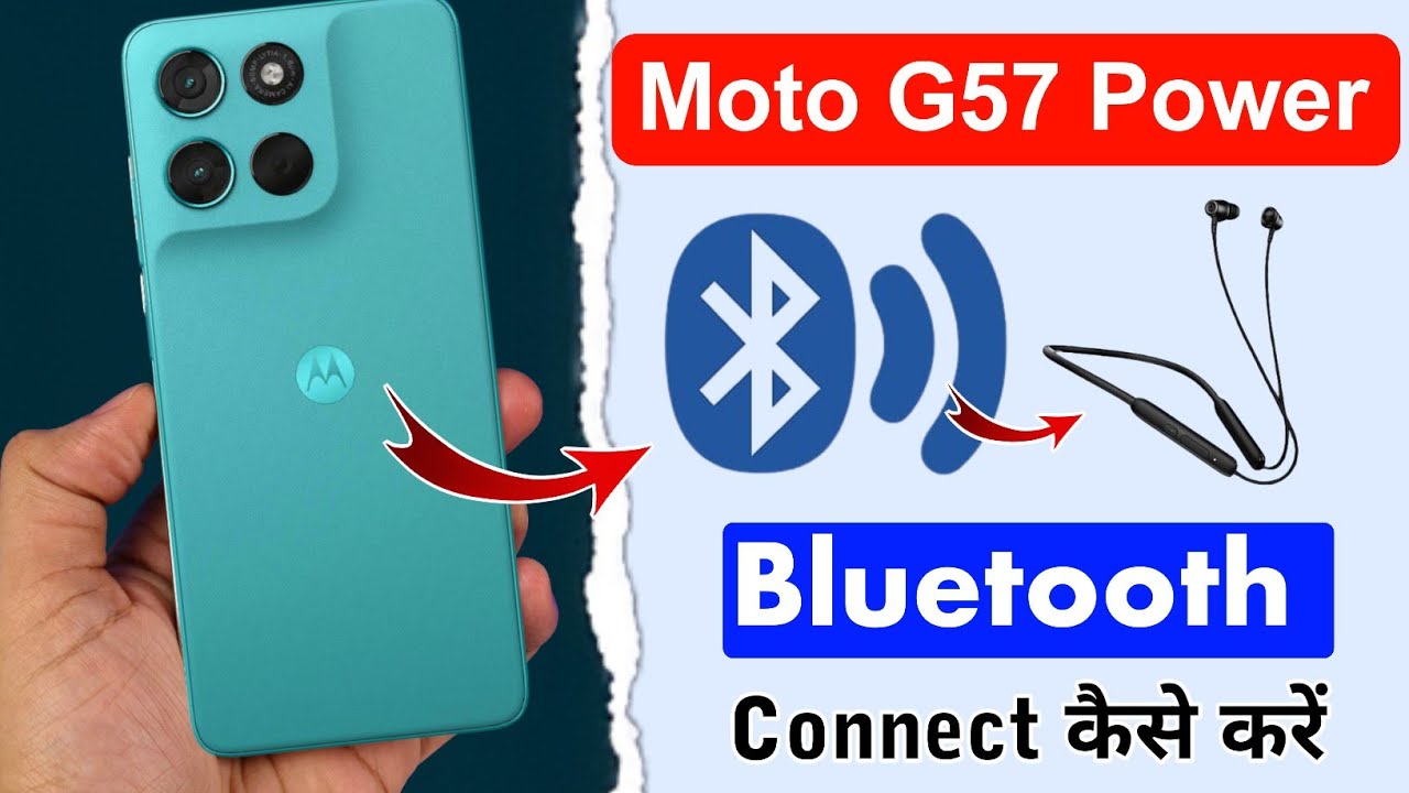 Moto g57 power me bluetooth connect kaise kare how to connect bluetooth in moto g57 power 