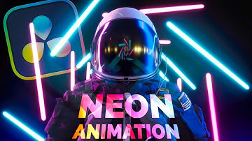 Create ANIMATED NEON LINES in Davinci Resolve! Tutorial
