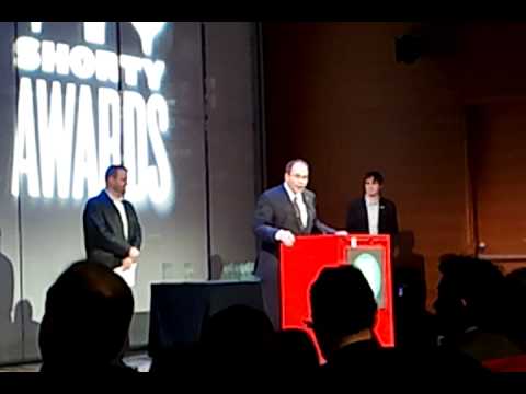 Stephen Wallem presents Matthew Browning, CEO YourNurseIsOn.co...  w/ Shorty Award 2011