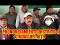 DIRIGENTES DEL DISTRITO 4 DE LA CIUDAD DEL ALTO AGRADECEN POR EL APOYO AL MAS-IPSP..