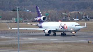 FedEx MD11 Early Morning Takeoff at MSP