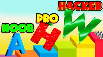 NOOB vs PRO vs HACKER in Type Spin. Type Spin Gameplay.