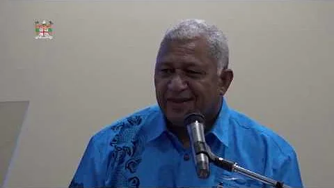 Fijian Prime Minister officiates at the Contract Signing of the Rewa River Water Supply Scheme