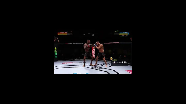 UFC 4 Online: israel Adesanya spinning elbow knockout!!! #ufc4 #gaming #shorts