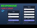 How to Make Modern Login and Signup Form using Tailwind CSS | Responsive Design