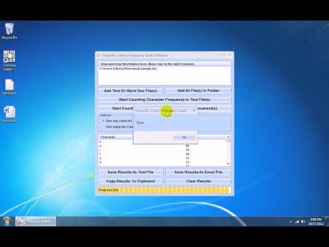 How To Use Character (Letter) Frequency Count Software