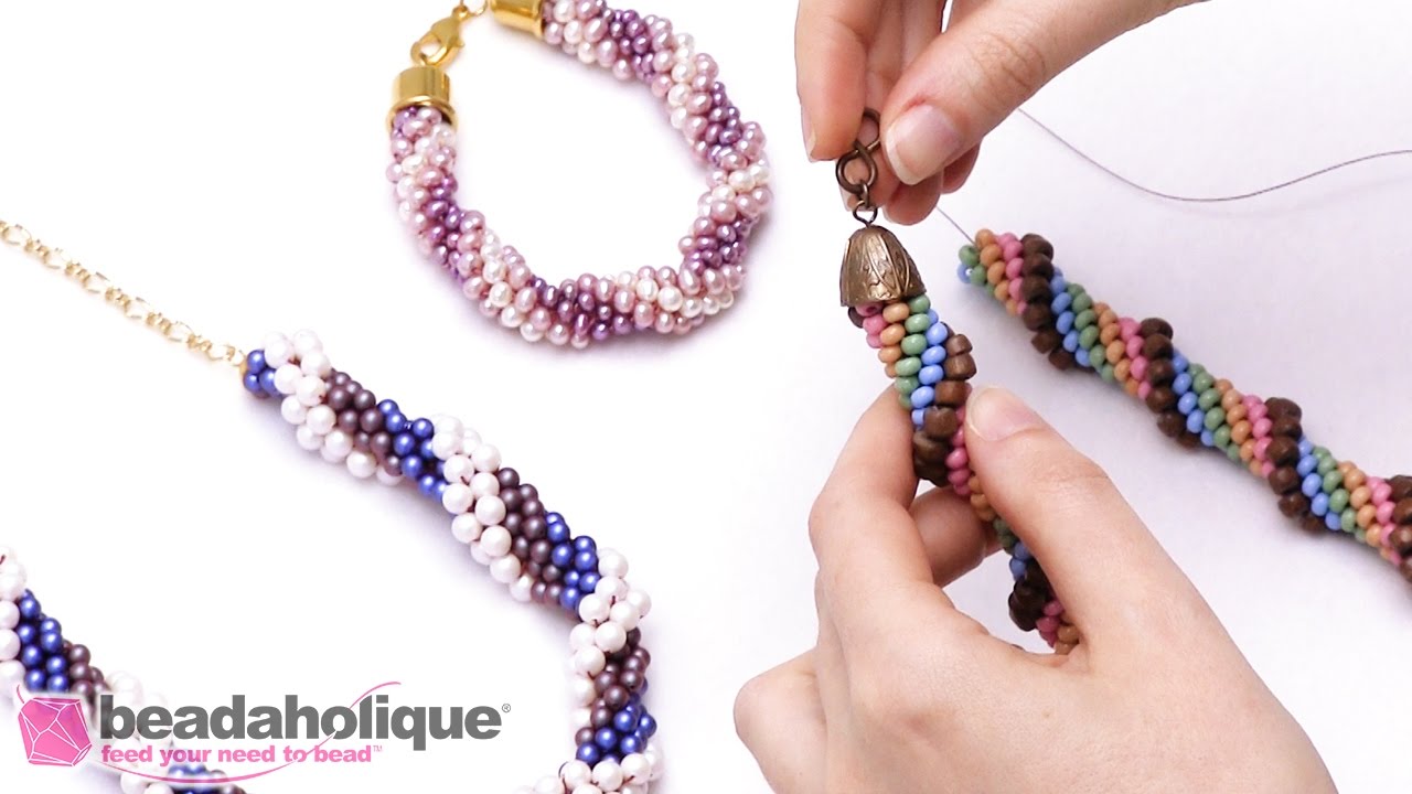 How to Finish Beaded Crochet Rope Ends and Attach a Clasp 