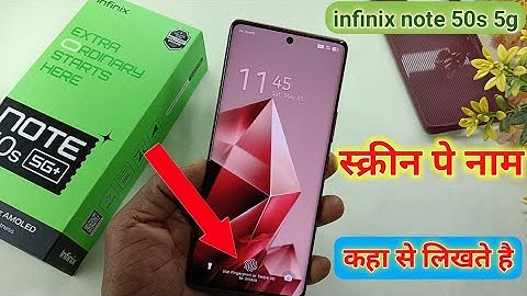 Infinix note 50s me screen pe name kaise dale | infinix note 50s lock screen name setting