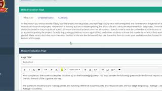 Create Evaluation Page in web quest using zunal.com - Part .1