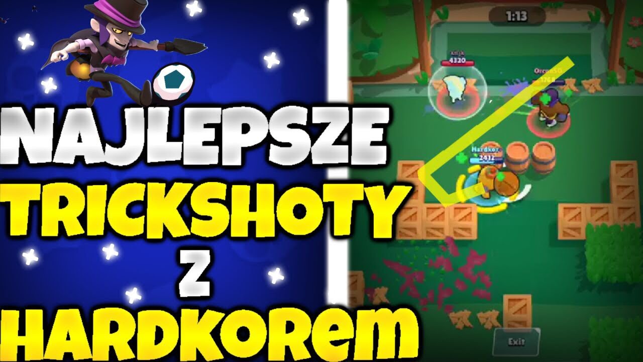 NAJLEPSZE TRICKSHOTY z HARDKOREM!! BRAWL STARS POLSKA