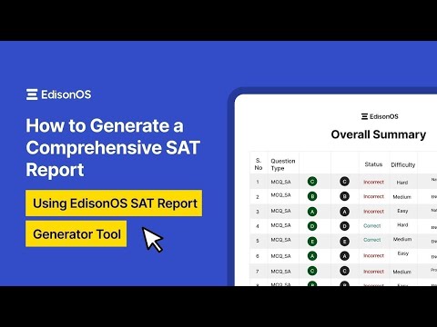 How to generate reports and compare score insights with Bluebook Insights? - video from Edisonos