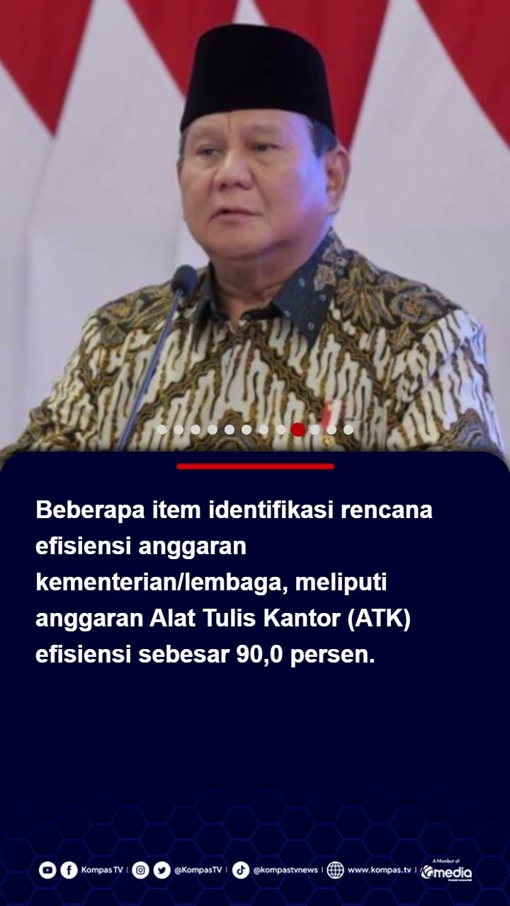 Prabowo Perintahkan Pangkas Anggaran, Belanja ATK Dipotong 90 Persen #presidenprabowo #apbn