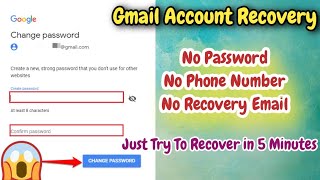 gmail account recovery latest update 2023 | google account recovery without any verification | work