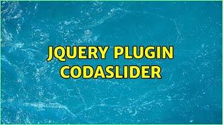 jquery plugin codaslider