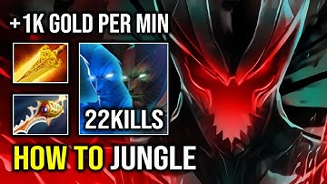 How to Fast Jungle Terrorblade 1st Item Radiance +1K Gold Per Min Hard Carry Dota 2
