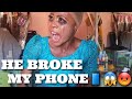 I went back to the RUDE MALE REVIEWED MAKEUP ARTIST in my city😱 HE BROKE MY PHONE 😫😱