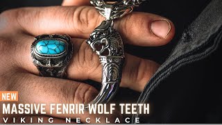 Massive Fenrir Wolf Teeth Necklace - Epic Loot Shop