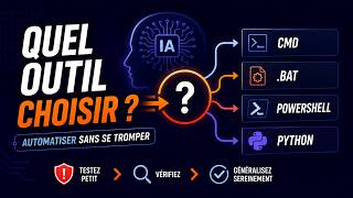 CMD, fichier BAT, PowerShell ou Python : choisir le bon outil d’automatisation avec l’IA (#082)