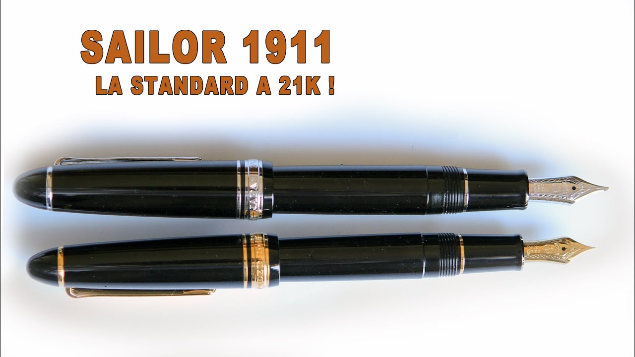Sailor 1911 Profit Standard 21k gold nib - YouTube