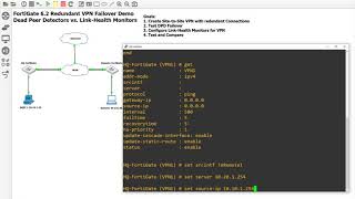 2. Configuring and Testing Link Health Monitor for Redundant VPN Connections on FortiGate 6.2 image