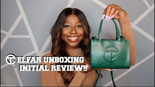 TELFAR SMALL SHOPPING BAG UNBOXING + INITIAL REVIEW | &quot;DARK OLIVE&quot;