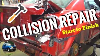 How Body Shops Fix Major Collision | Accident Damage with a Frame Machine
