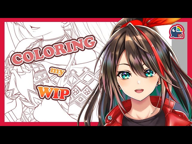 【 Drawing 】Coloring my WIP (part 1?)【 NIJISANJI ID | Etna Crimson 】のサムネイル
