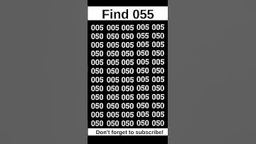 🔍 Test Your Observation Skills With This Fast Number Game #short