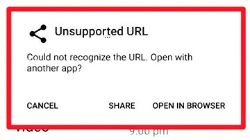 Unsupported URL In WhatsApp Could not recognize the URL Problem Solve