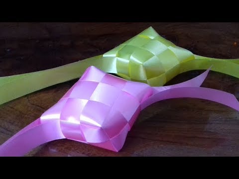  Cara  Mudah Membuat  Ketupat  Dari  Pita  Jepang  YouTube
