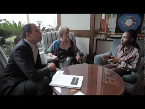 Nicolette Van Den Berg & Epiphanea Maunzagona at the World Climate Summit