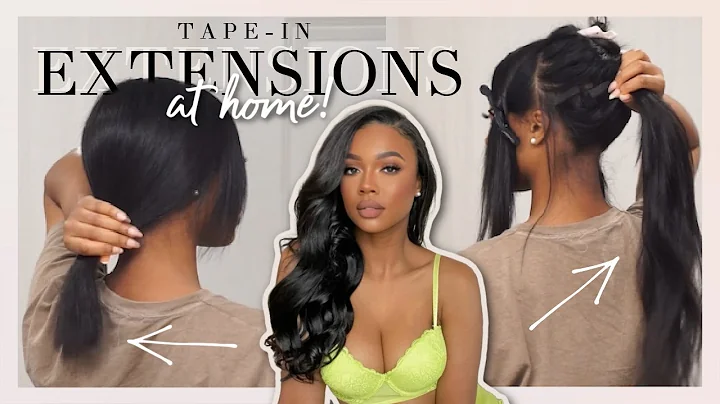 How I Install Tape In Extensions AT HOME! Best Tape Ins For Natural Black Hair | Lynsey Anastasia