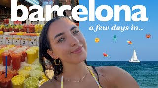 BARCELONA TRAVEL VLOG | exploring the city, beach days, \& good eats