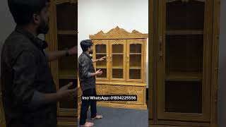 সেগুন কাঠের সুন্দর ওয়াল শোকেস। Wall Showcase Design Teak Wood.#viral #shorts #furniture #explore