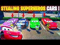Superheros cars  stealing challenge in gta5 with shinchan doraemon  little singham full fun