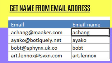 Get name from email address | Excel Tips