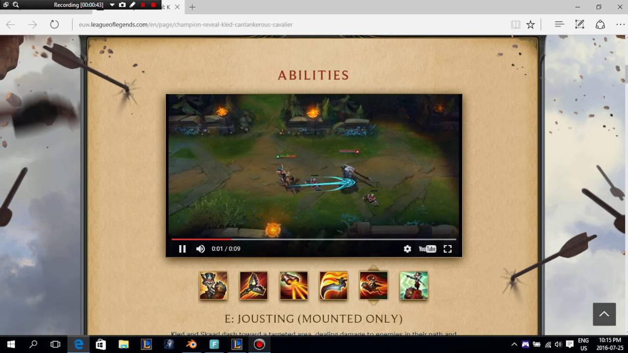 Kled:The Cantankerous Cavalier l Abilities