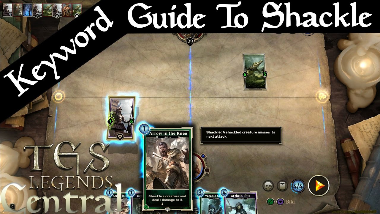 The Elder Scrolls Legends Keyword Guide Shackle YouTube