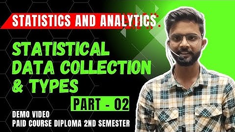 Statistics and Analytics |Statistical Data Collection & Types | Diploma 2nd sem Jharkhand  JUT board