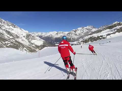 7,6 km non stop carving in Saas Fee in 8min 30.