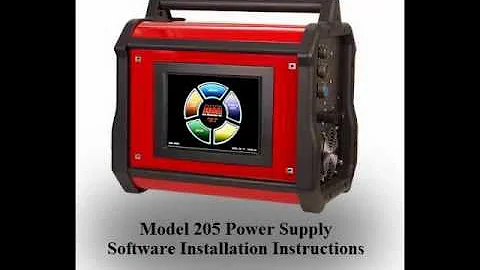 AMI Model 205 New Generation Fusion Welding Power Supply Software Installation Instructions