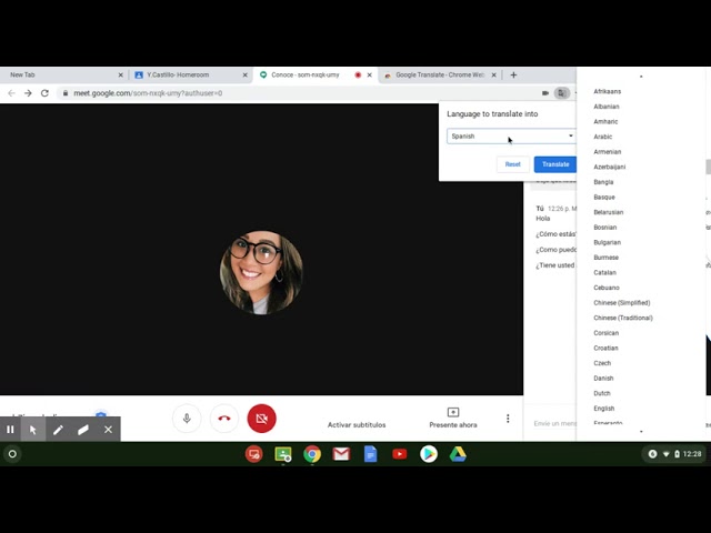 Usar el Traductor de Google en Google Meet - YouTube