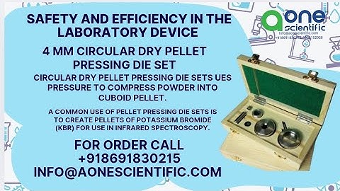 4 mm Diameter Dry Pellet Pressing Die Set ( info@aonescientific.com |+918691830215)