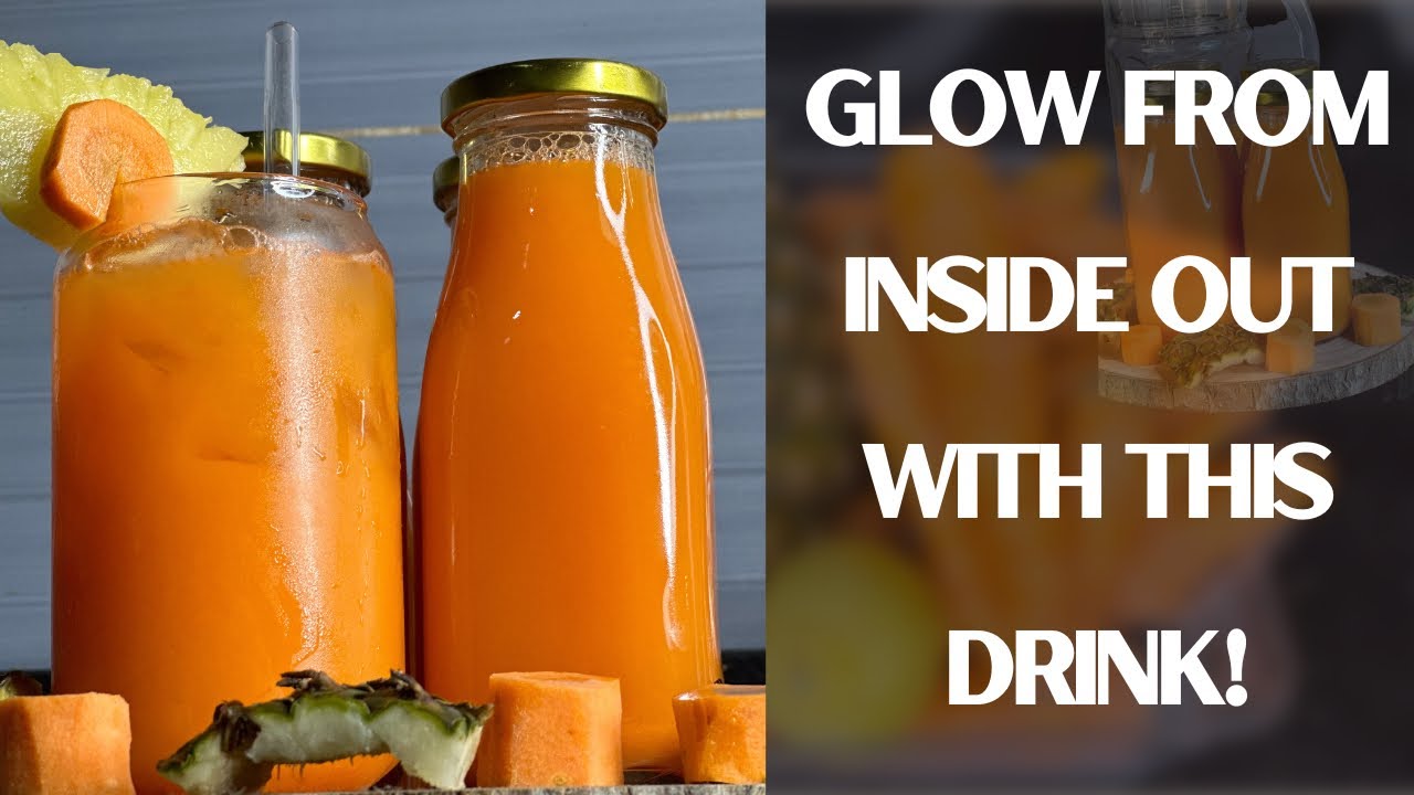 A SUPER IMMUNE BOOSTER JUICE Health Pineapple Ginger & Carrot Drink