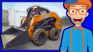 Construction Vehicles for Kids with Blippi | Skid Steer